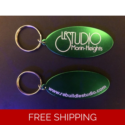 Le Studio Key Tag Green MH White